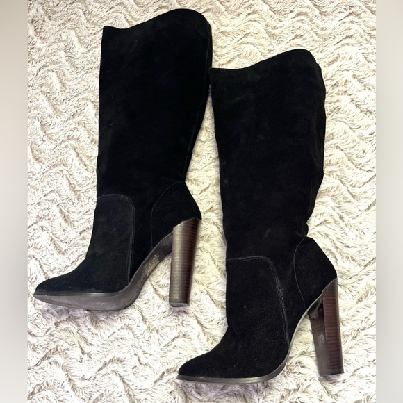 Colin Stuart Tall  Black Suede Women's High Knee Boots Chic Boho Trendy
Size 10 - Picture 4 of 8